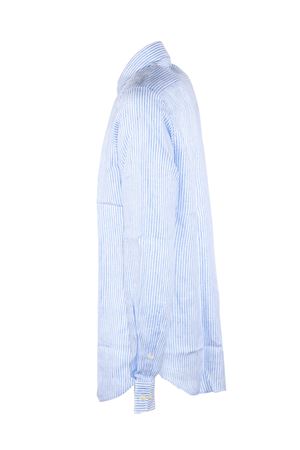 Light blue linen shirt 120% LINO | 33AL2M19O5000G460710106